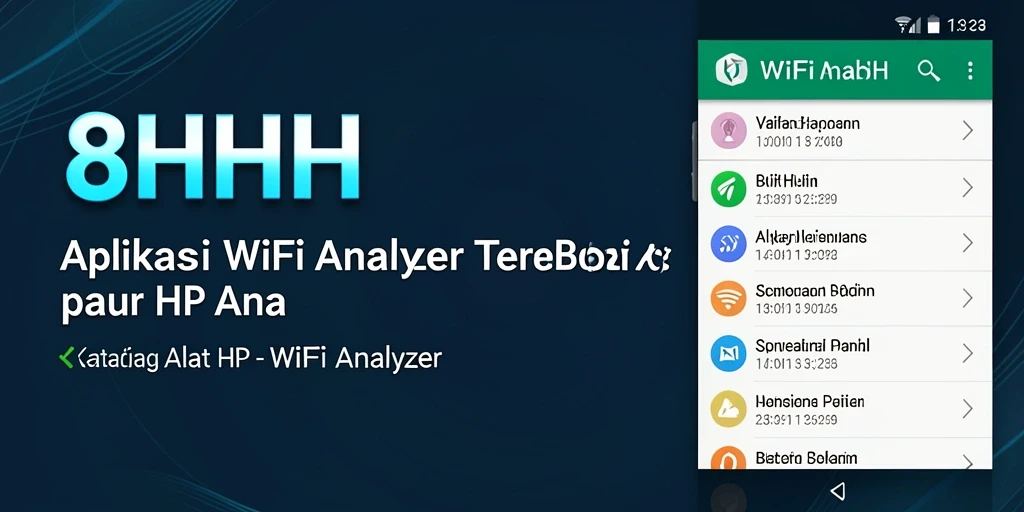 Tampilan antarmuka utama 8HHH menunjukkan analisis WiFi secara langsung.