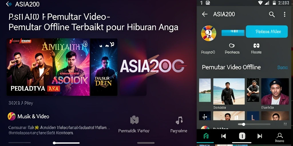 Screenshot ASIA200 menunjukkan antarmuka ramah pengguna Pemutar Video Offline.