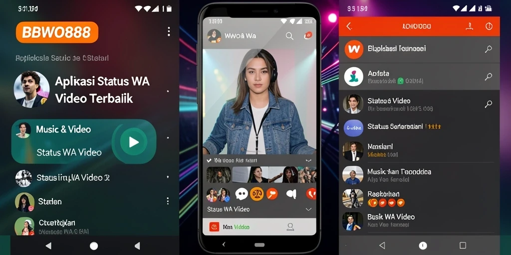Antarmuka aplikasi yang user-friendly untuk status WA video.