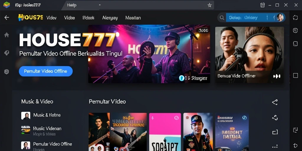 Tampilan antarmuka mudah digunakan untuk Pemutar Video Offline.