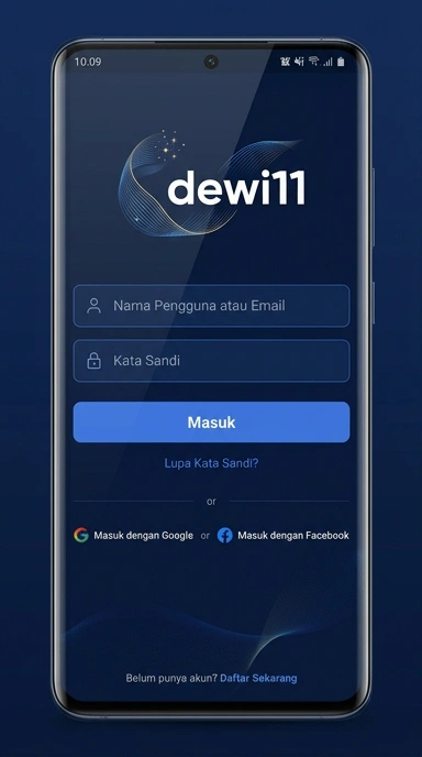 Tampilan halaman login dewi11